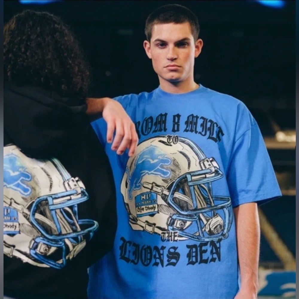 Eminem x Detroit Lions Capsule Helmet T-Shirt Men’s Medium NWT Sold Out